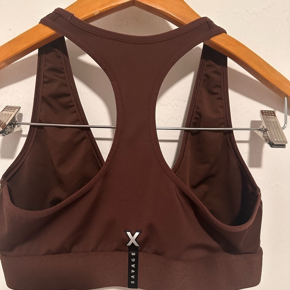 Savage X Fenty Women's Brown Sports Bra - Picture 4 of 8